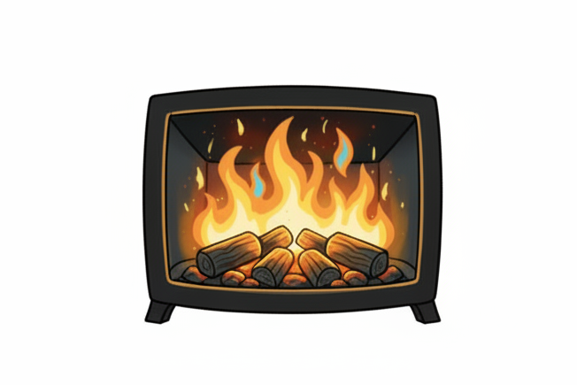 A gas fire