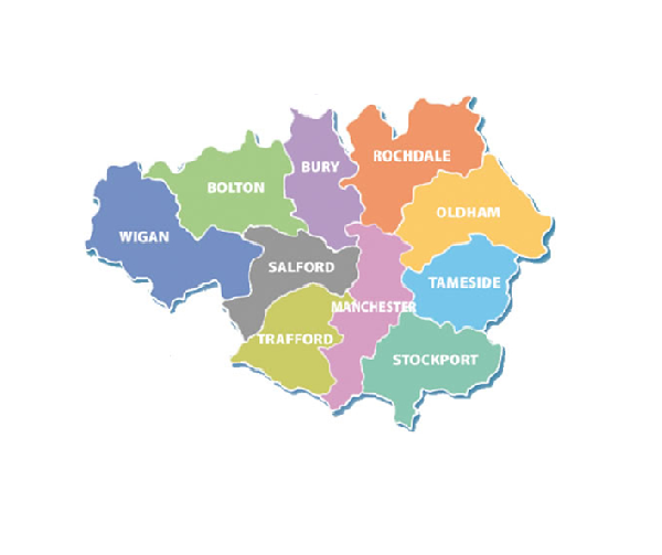 Map of Greater Manchester
